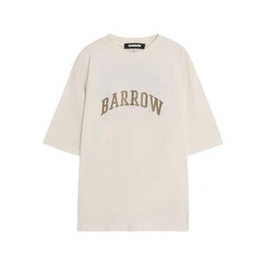 BARROW Arched Logo Crew Neck T-Shirt Men WHITE T-Shirts